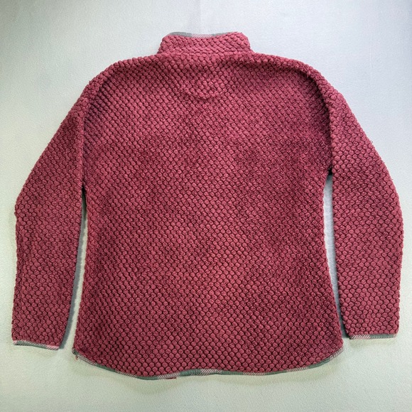Simply Southern Pullover Fleece Mock Neck Snap Button Pocket Pink‎ Large - Picture 5 of 8